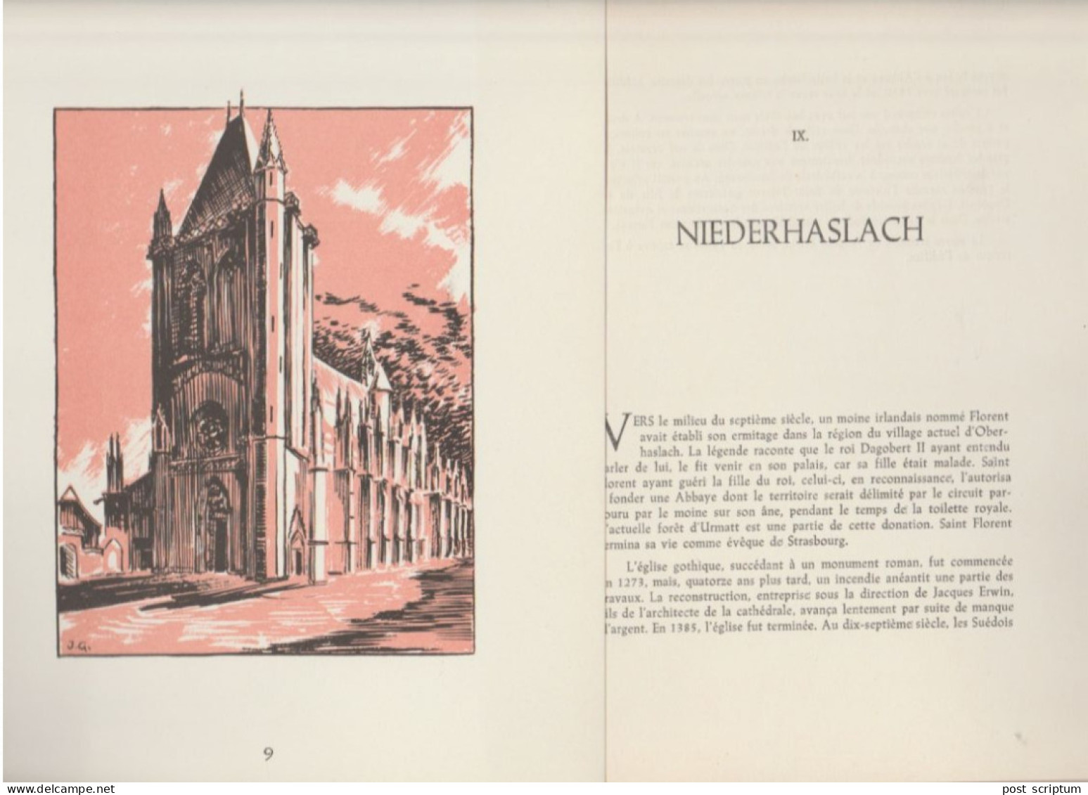 Dessin Commenté - église De Niederhaslach - Zeichnungen