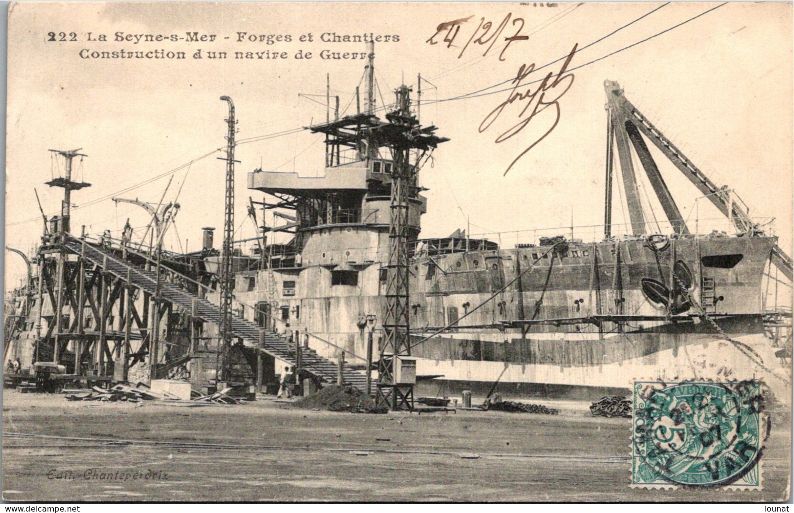 83 La Seyne Sur Mer - Forges Et Chantiers Construction D'un Navire De Guerre - La Seyne-sur-Mer