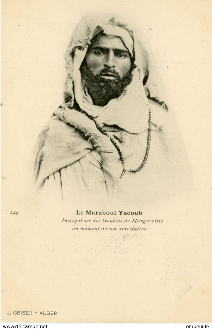 ALGERIE. 3 CPA. Margueritte. Centre Insurrection / Les 6 Principaux Inculpés / Le Marabout Yacoub - Sonstige & Ohne Zuordnung