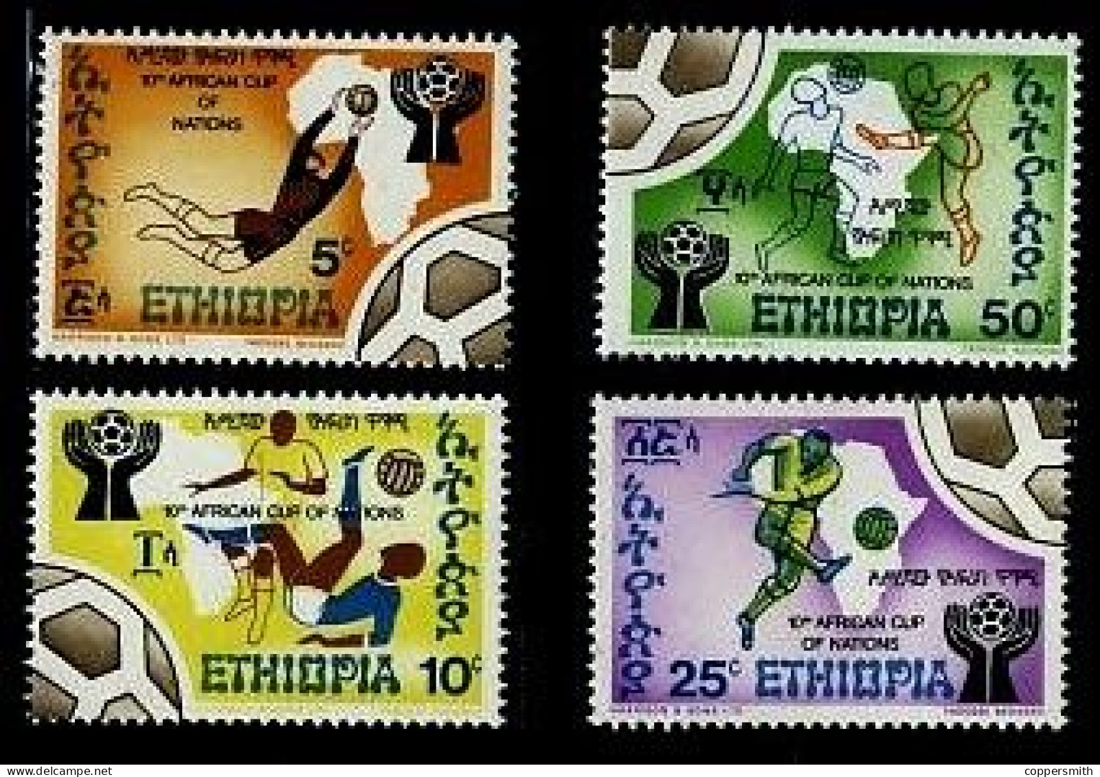 (212) Ethiopia / Ethiopie  Sport / Football / Soccer / Fußball / 4 Val. ** / Mnh  Michel 849-52 - Etiopía