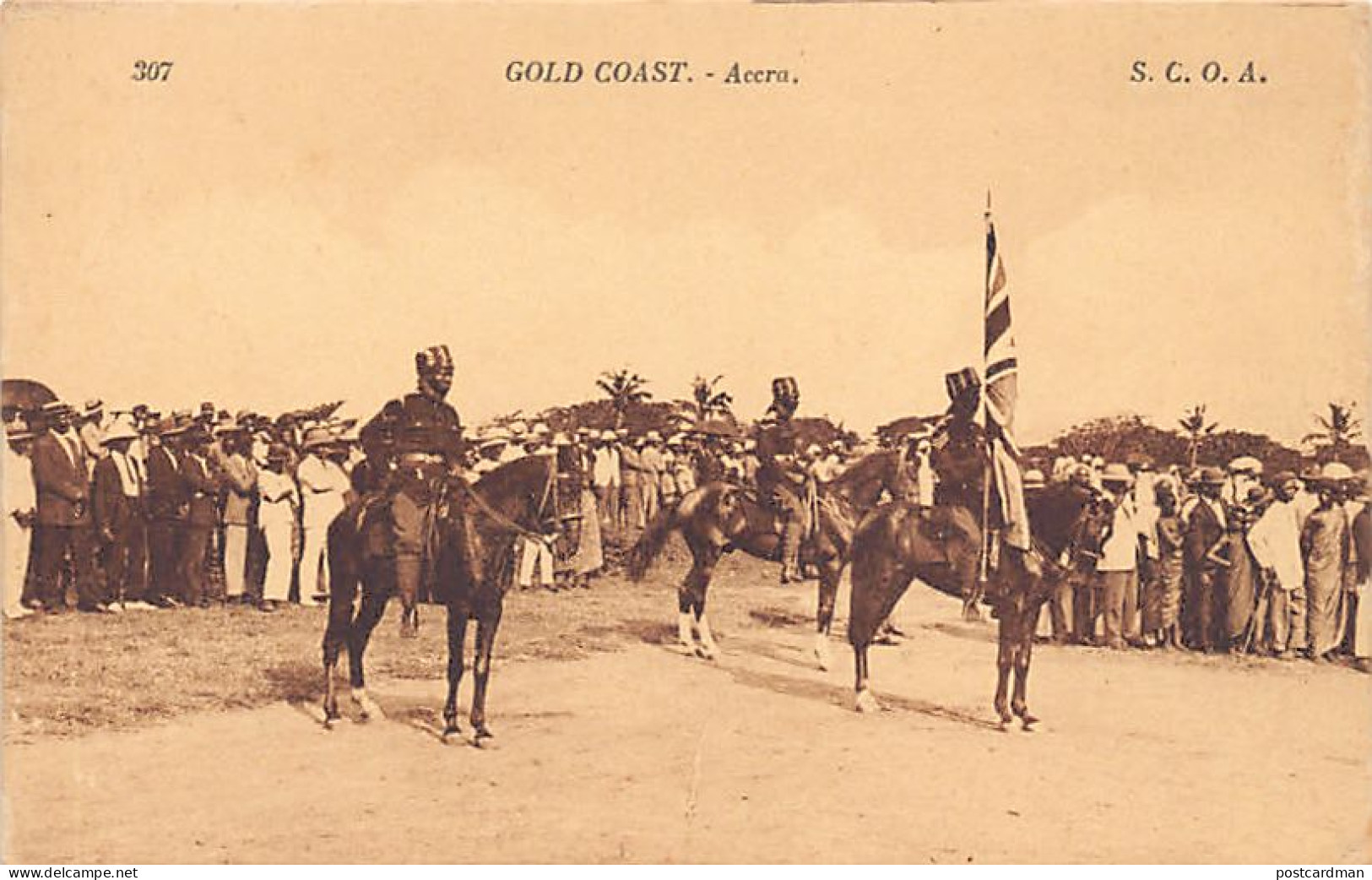 Ghana - Flag Bearer Of The King's African Rifles And His Escort - Publ. S.C.O.A. 307 - Ghana - Gold Coast