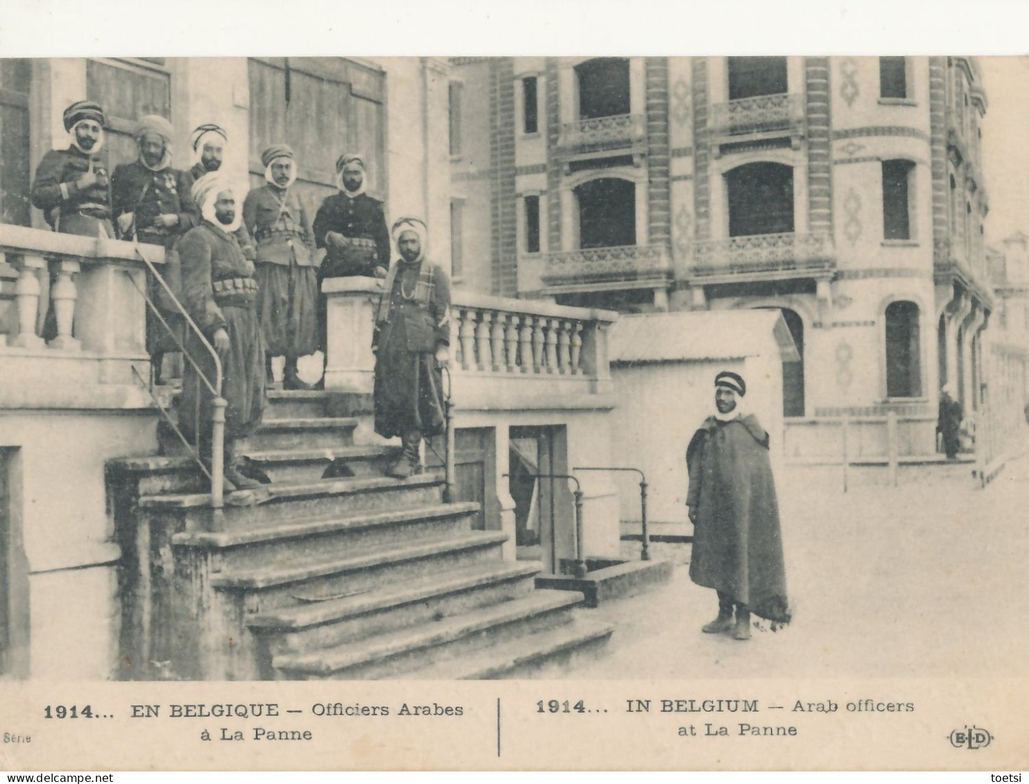 DE PANNE  1914 OORLOG GUERRE  OFFICIERS ARABE - De Panne