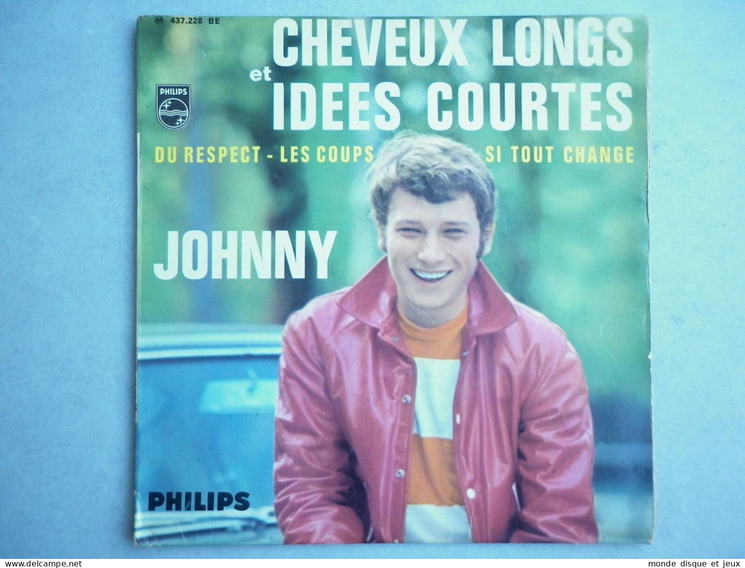 Johnny Hallyday 45Tours EP Vinyle Cheveux Longs Et Idées Courtes Imp J.Colombet, Paris XV - 45 G - Maxi-Single