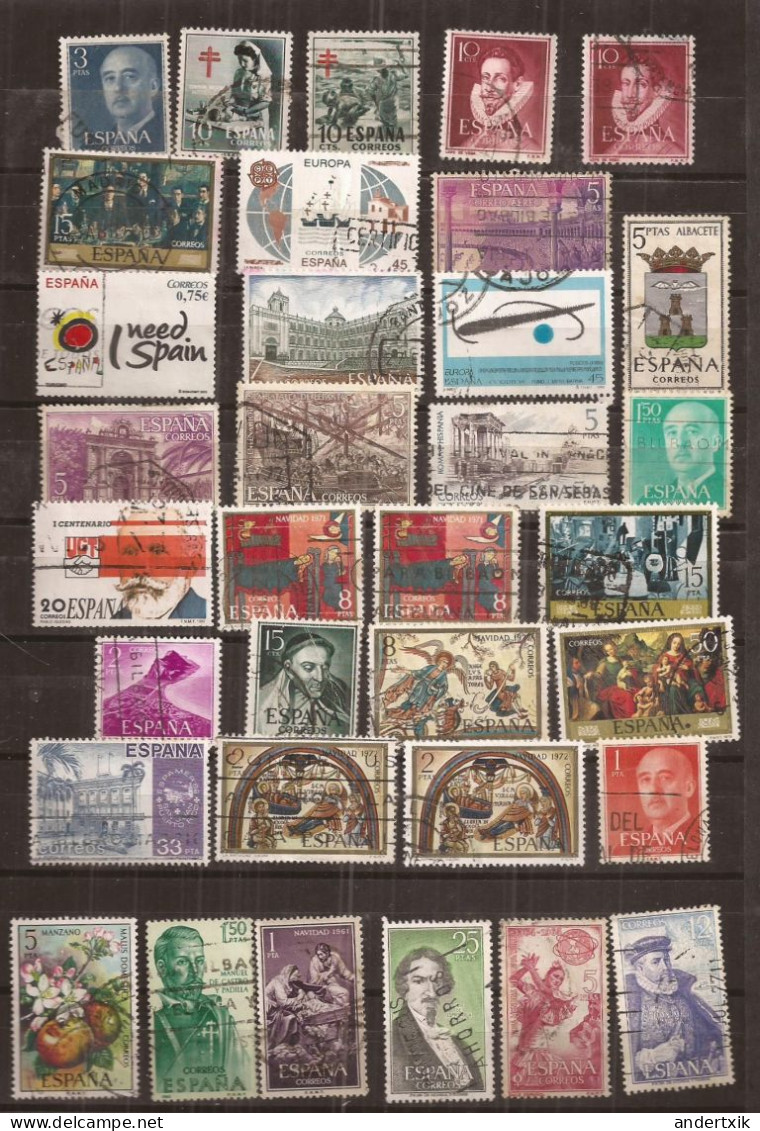 (CZ 736) Spain, 154 Stamps (5 Scans) - Sonstige & Ohne Zuordnung