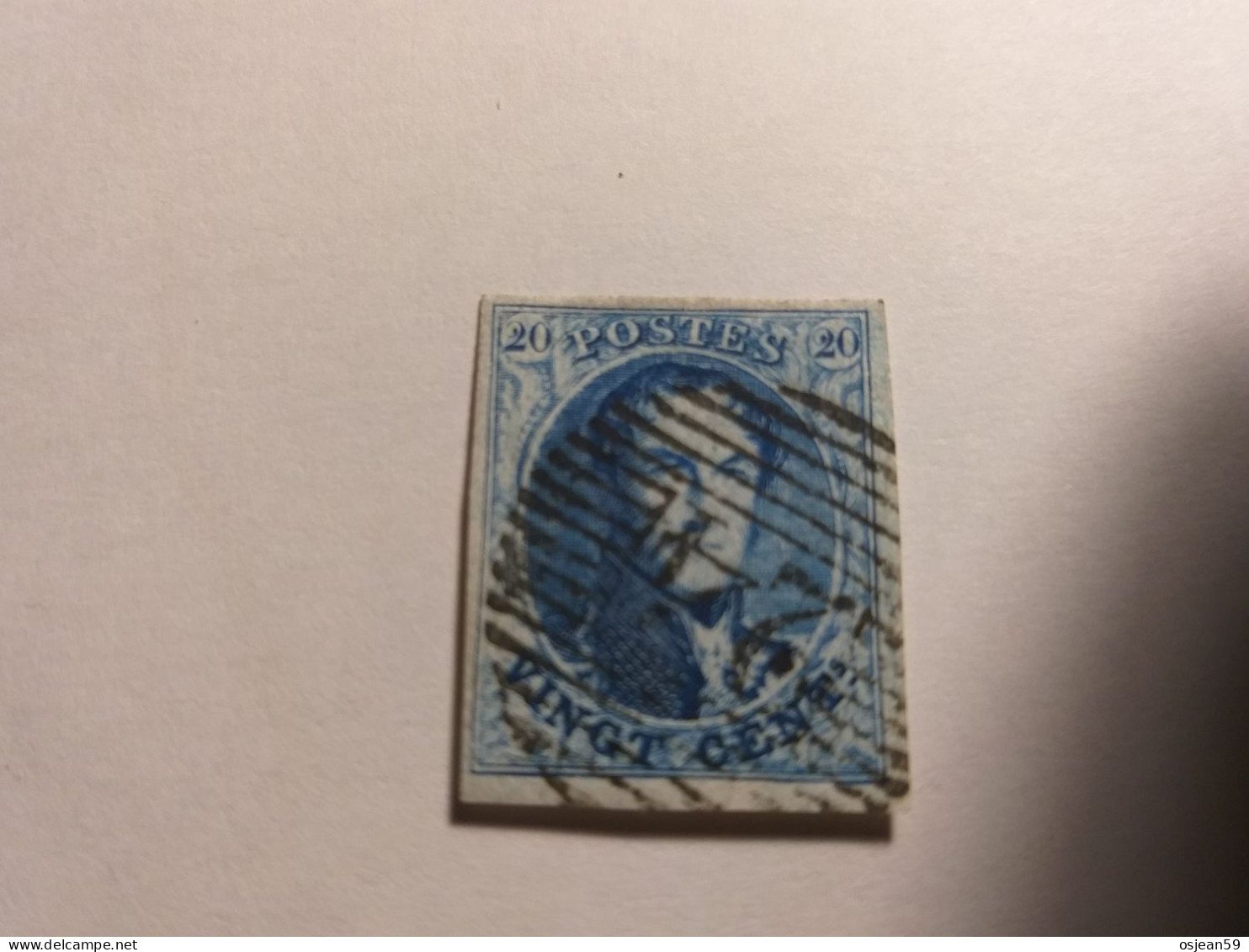 COB 11. 20c Bleu . Obl 24. - 1863-1864 Medaillen (13/16)