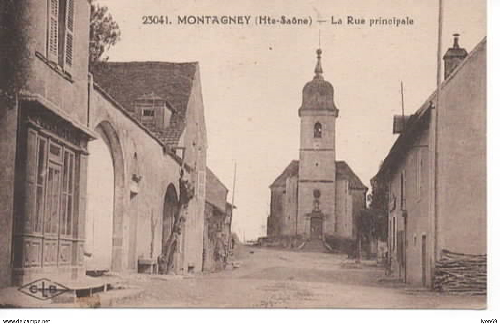 MONTAGNY  23041EY  LA RUE PRINCIPALE  OBLITERATION CACHET PRLE - Altri & Non Classificati