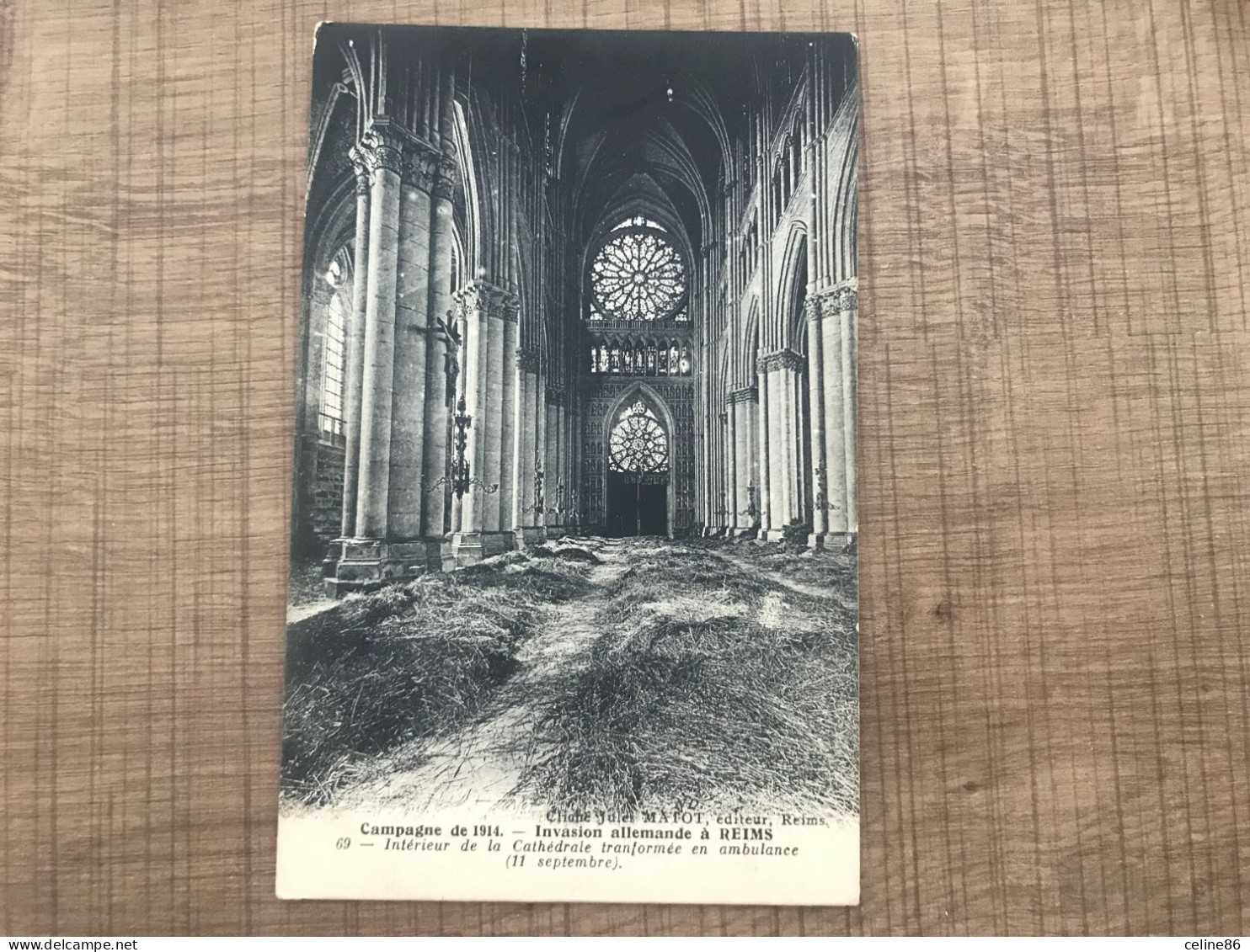  Campagne De 1914 Invasion Allemande à  REIMS Intérieur De La Cathédrale  - Reims