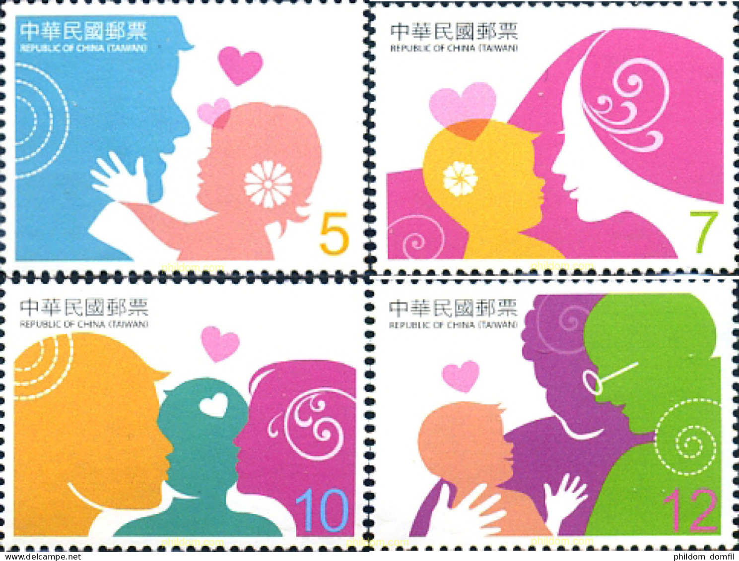 296168 MNH CHINA. FORMOSA-TAIWAN 2012 VINCULO FAMILIAR - Ungebraucht