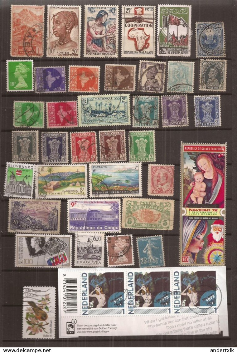 (CZ 737) WW, 128 Stamps (4 Scans) - Sammlungen (ohne Album)