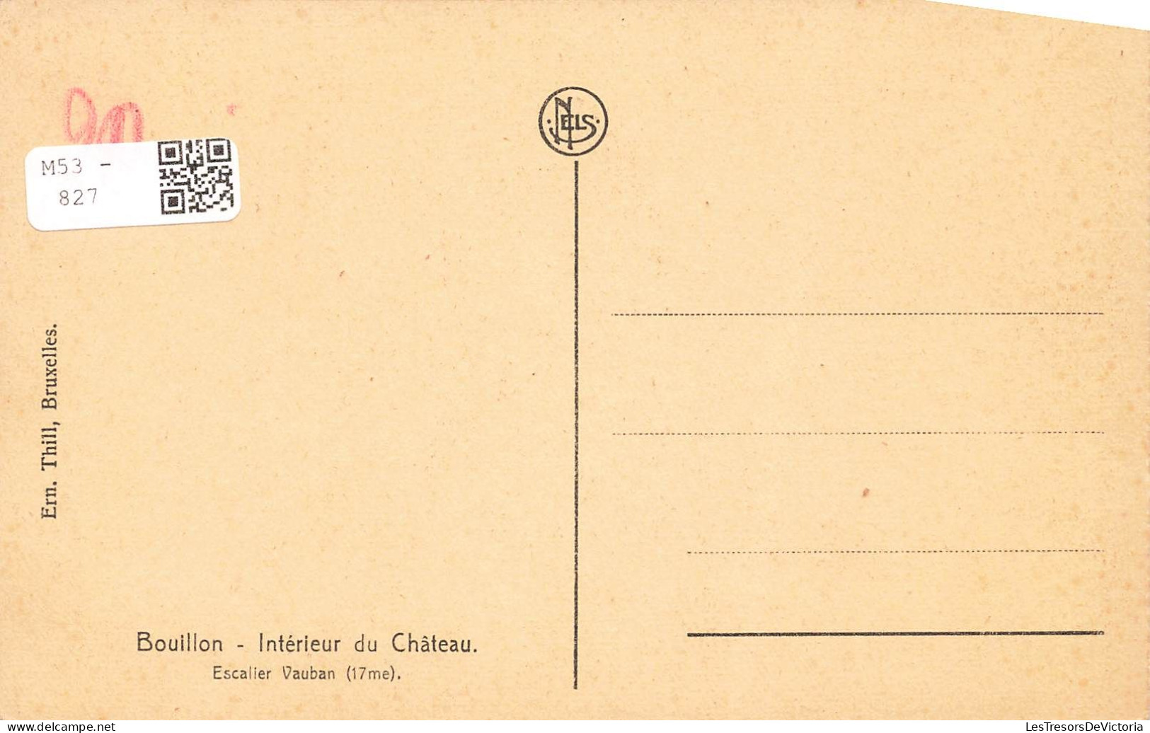 BELGIQUE - Bouillon - Vue à L'intérieure Du Château - Escalier Vauban (17me)  - Carte Postale Ancienne - Bouillon