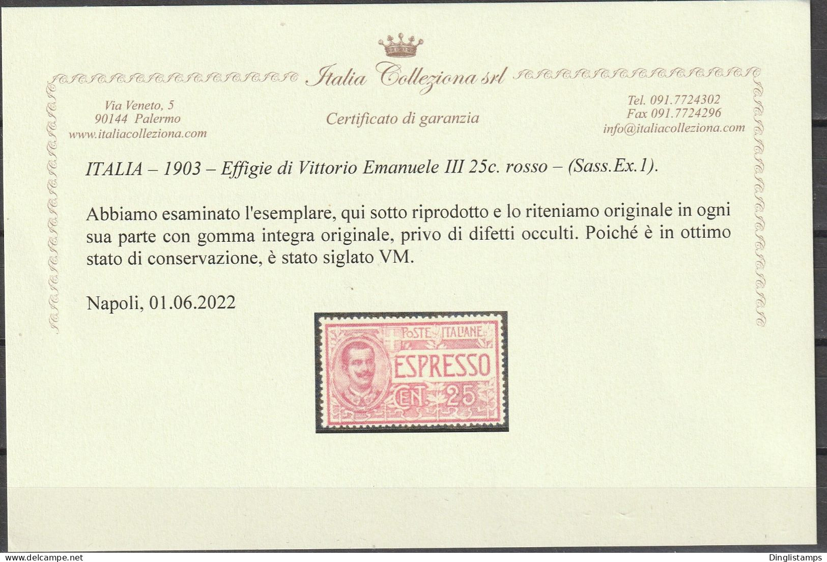 ITALY - 1903, Express Mail - Mint/hinged