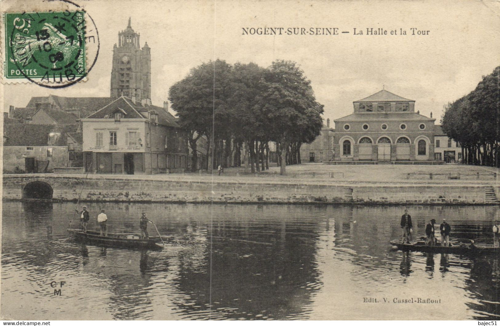 Nogent Sur Seine - La Halle Et La Tour "barque" - Nogent-sur-Seine