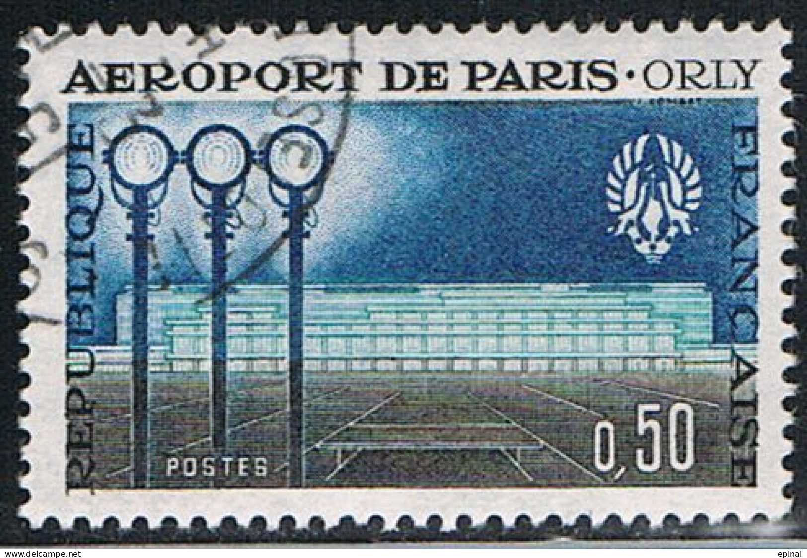 FRANCE : N° 1283 Oblitéré (Aéroport De Paris-Orly : Inauguration) - PRIX FIXE - - Oblitérés