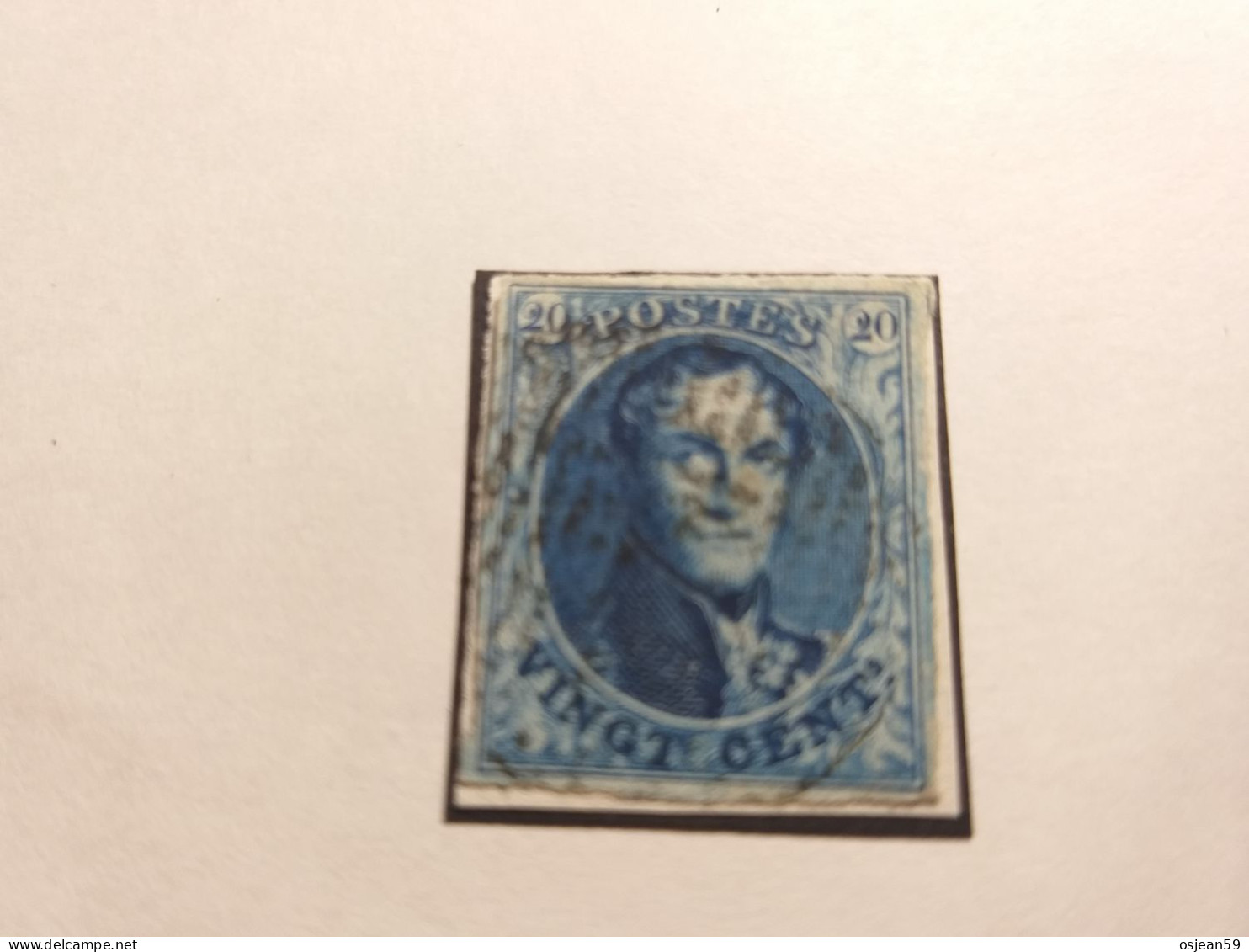 COB 11a. 20c Bleu . Obl ?? - 1858-1862 Medaglioni (9/12)