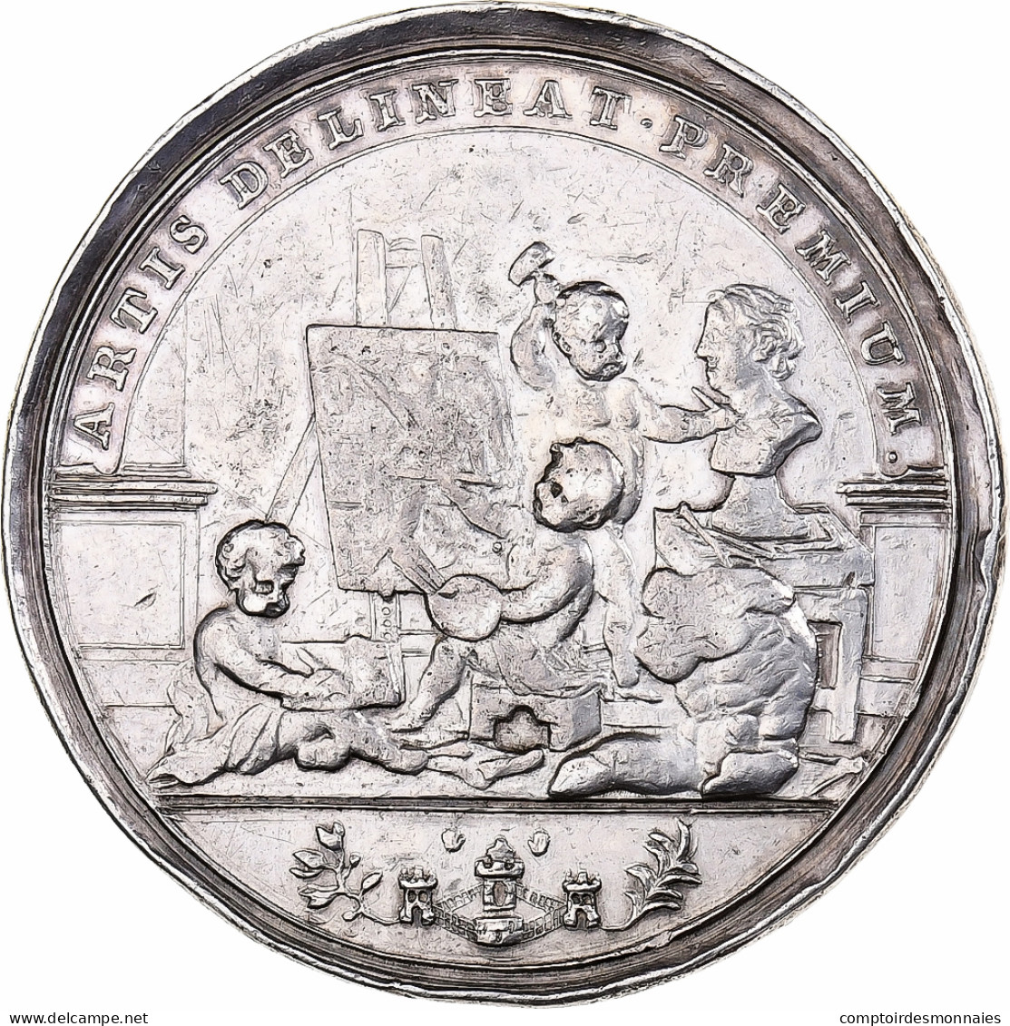 Pays-Bas Autrichiens, Médaille, Charles De Lorraine, Académie Royale Des - Otros & Sin Clasificación