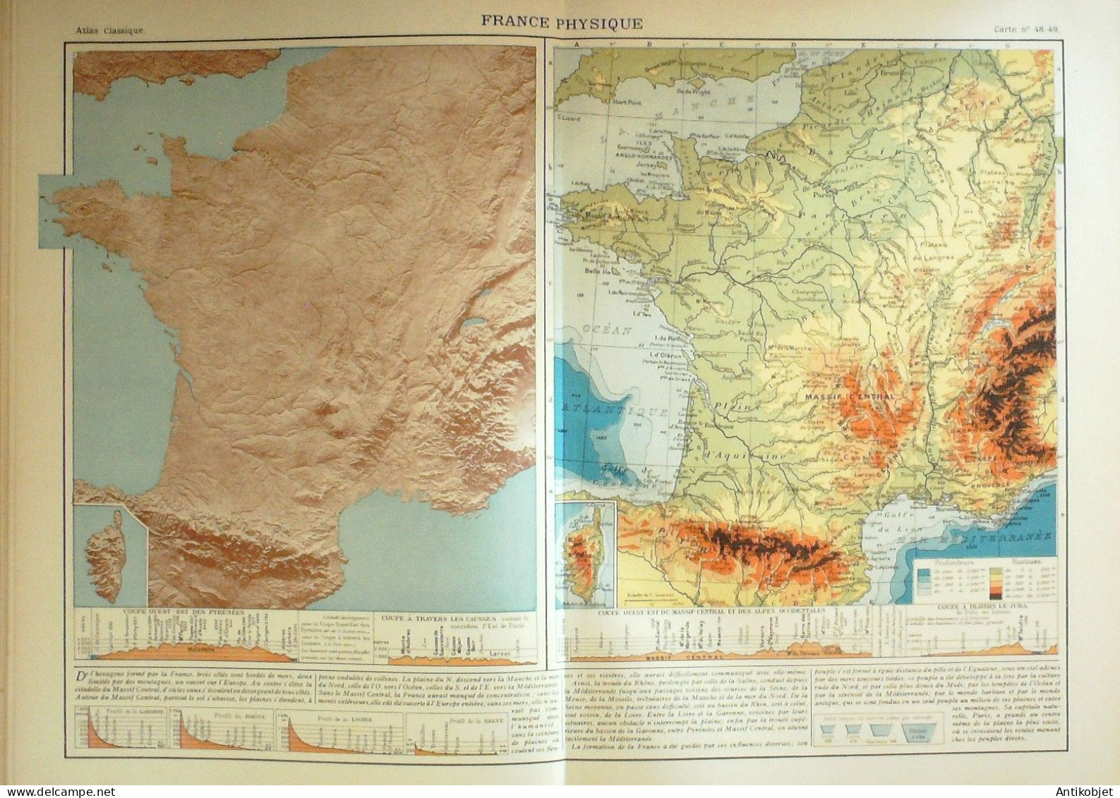 Atlas 343 Cartes Géographiques Srader Gallouedec (Hachette) 1931 - 5. World Wars