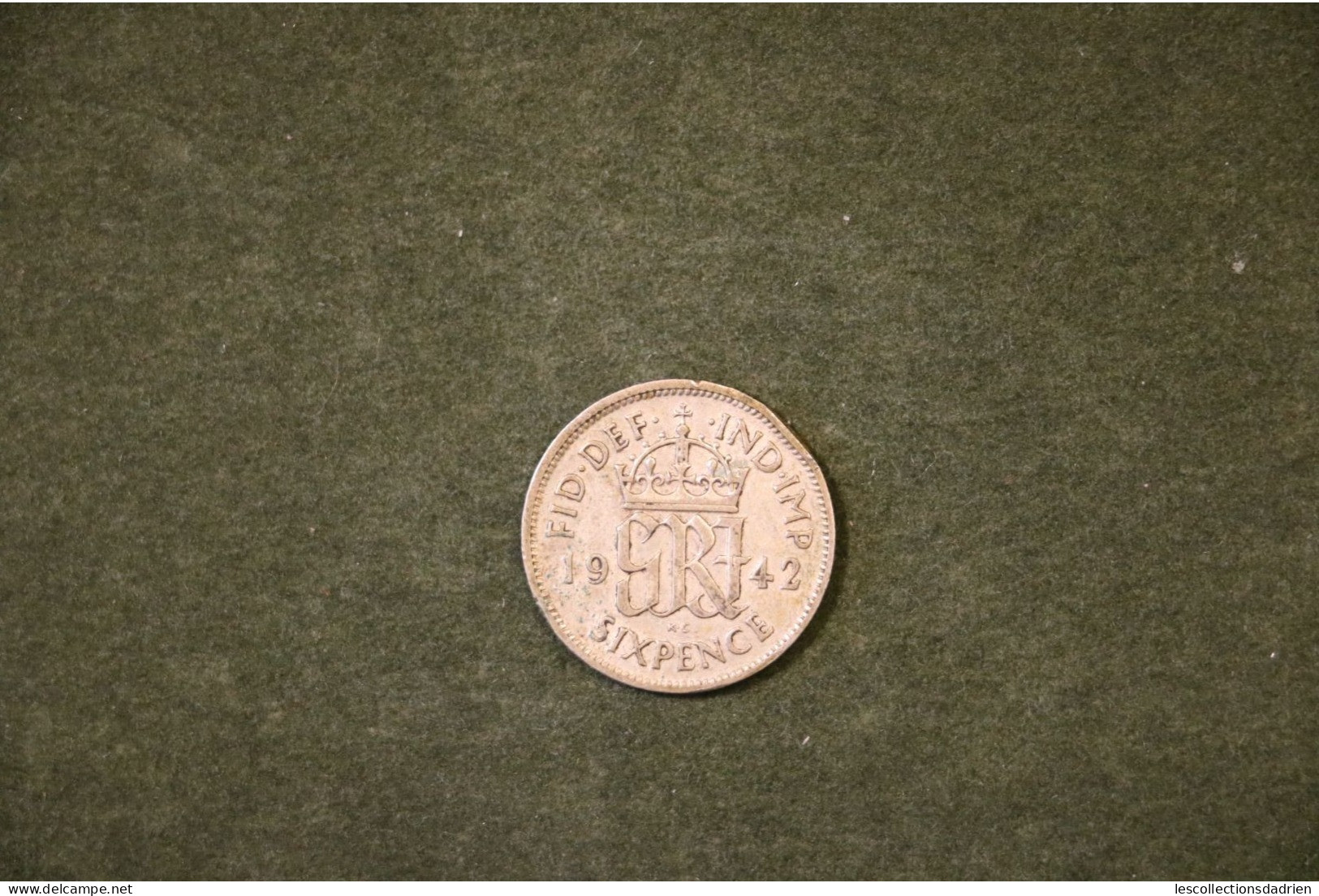 Pièce En Argent Grande-Bretagne 6 Pences 1942  - UK Silver Coin - H. 6 Pence