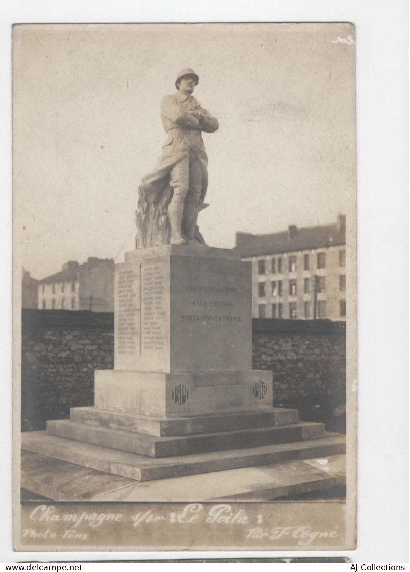 AJC - Champagne Sur Seine - Carte Photo Du Monument Aux Morts - Champagne Sur Seine