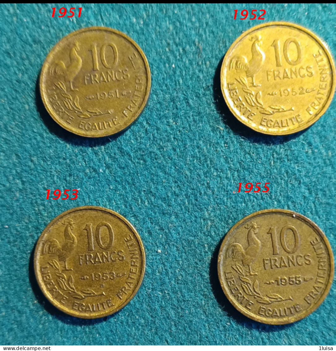 FRANCIA 10 Francs   4 Monete Anni Diversi - 10 Francs