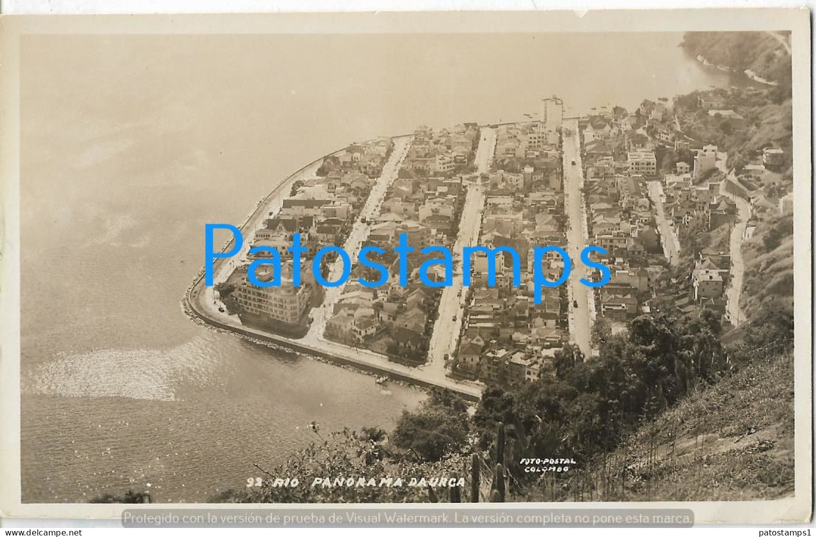 227066 BRAZIL RIO DE JANEIRO PANORAMA AERIAL OF URCA POSTAL  POSTCARD - Autres