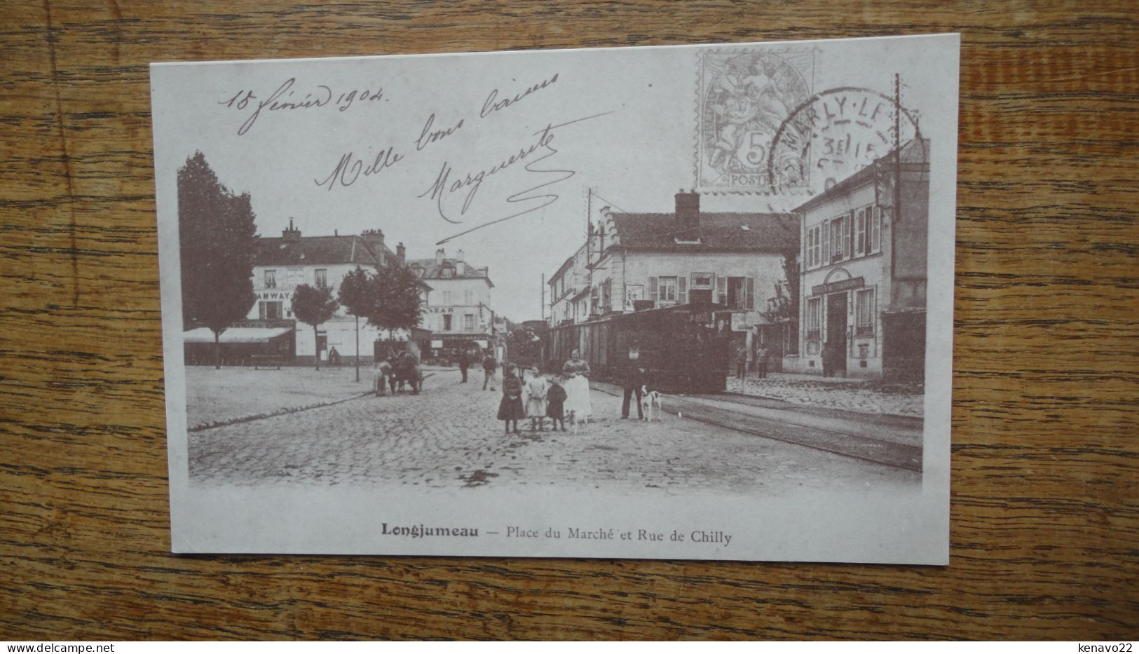 Réédition , Longjumeau , Placedu Marché Et Rue De Chilly - Longjumeau