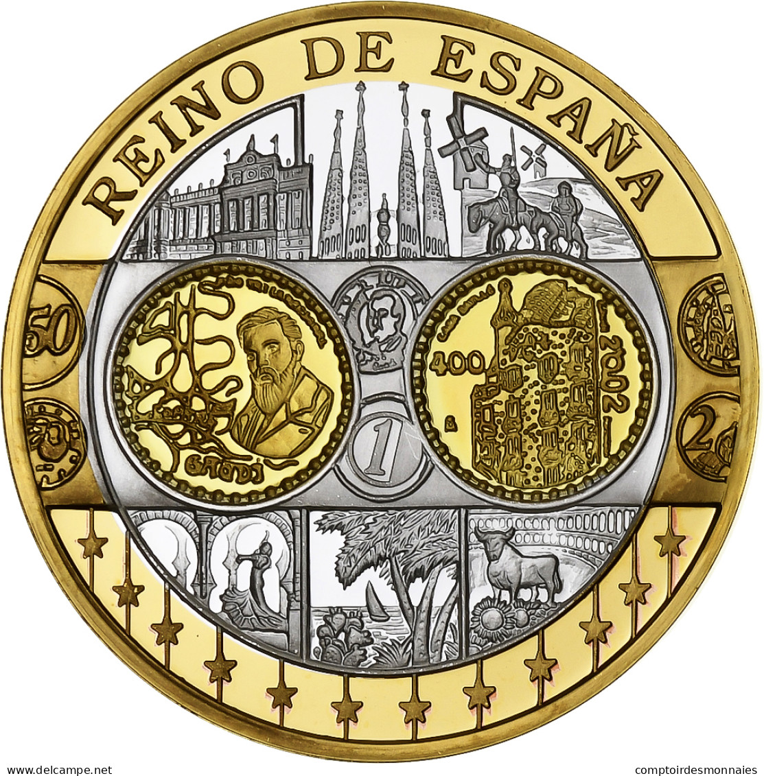 Espagne, Médaille, L'Europe, Espagne, Cuivre Plaqué Argent, FDC, FDC - Altri & Non Classificati