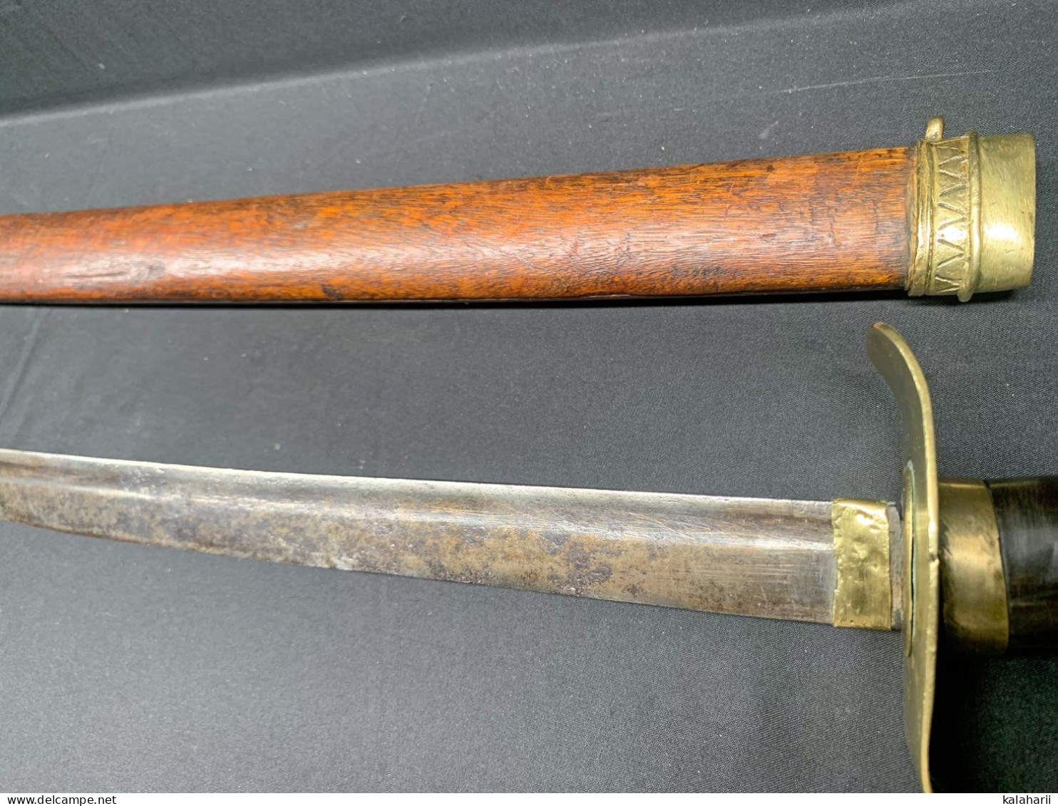 BEAU SABRE D'ASIE TRADITIONNEL GUOM VIETNAMIEN DU XIX, AUTHENTIQUE ET ANCIEN - Armas Blancas