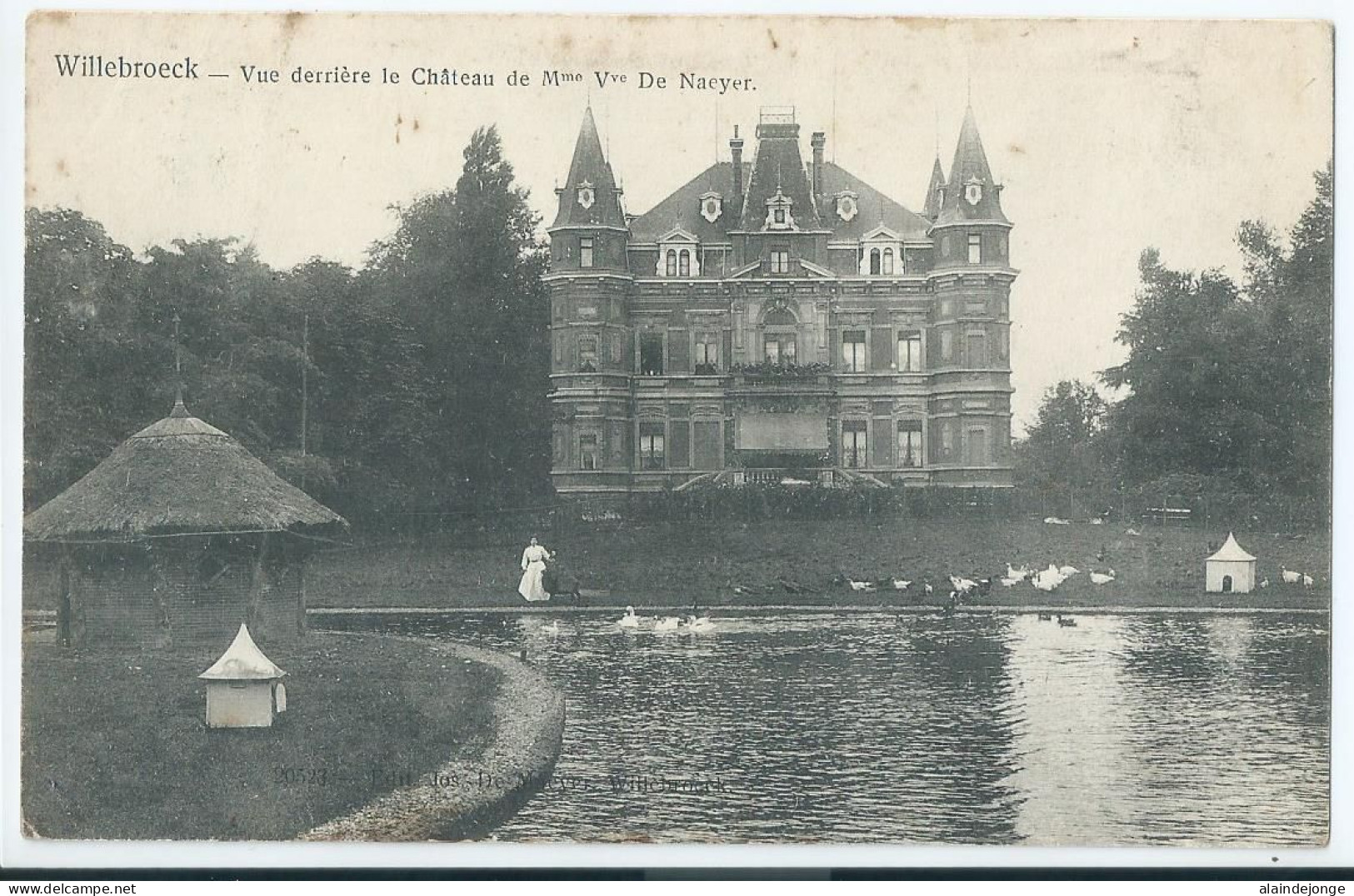 Willebroek - Willebroeck - Vue Derrière Le Château De Mme Vve De Naeyer - 1908 - Willebroek