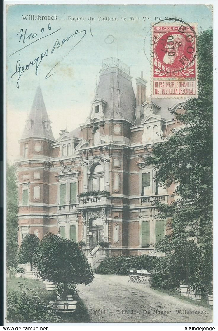 Willebroek - Willebroeck - Facade Du Château De Mme Vve De Naeyer - 1906 - Willebroek