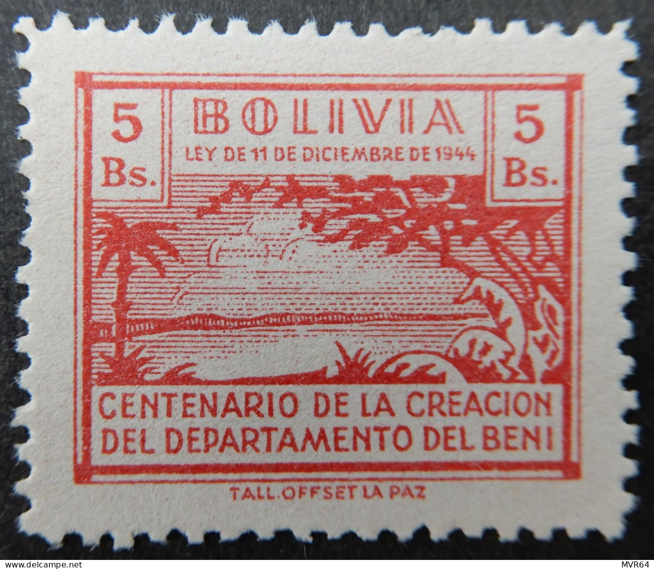 Bolivië Bolivia 1944 1945 1946 (3) Centenario De La Creacion Del Departamento Delbeni - Bolivia