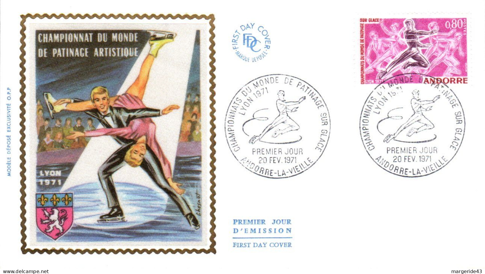 ANDORRE  LOT 38  FDC DIFFERENTS - Vrac (max 999 Timbres)