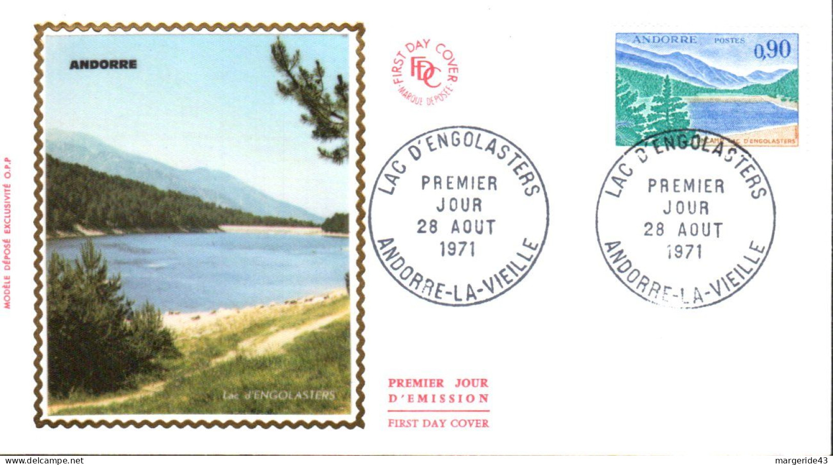 ANDORRE  LOT 38  FDC DIFFERENTS