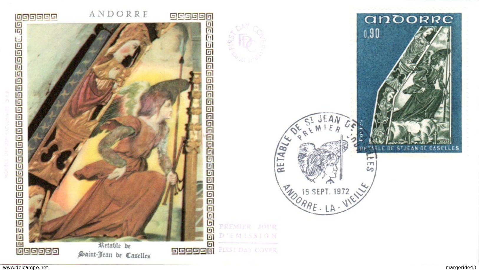 ANDORRE  LOT 38  FDC DIFFERENTS