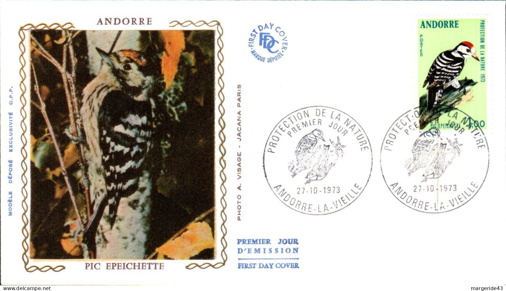 ANDORRE  LOT 38  FDC DIFFERENTS