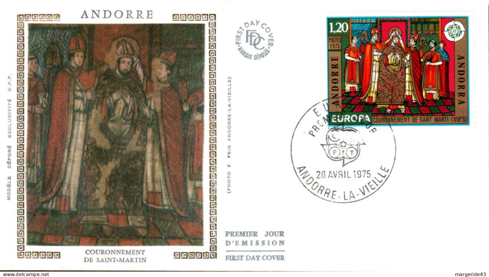 ANDORRE  LOT 38  FDC DIFFERENTS