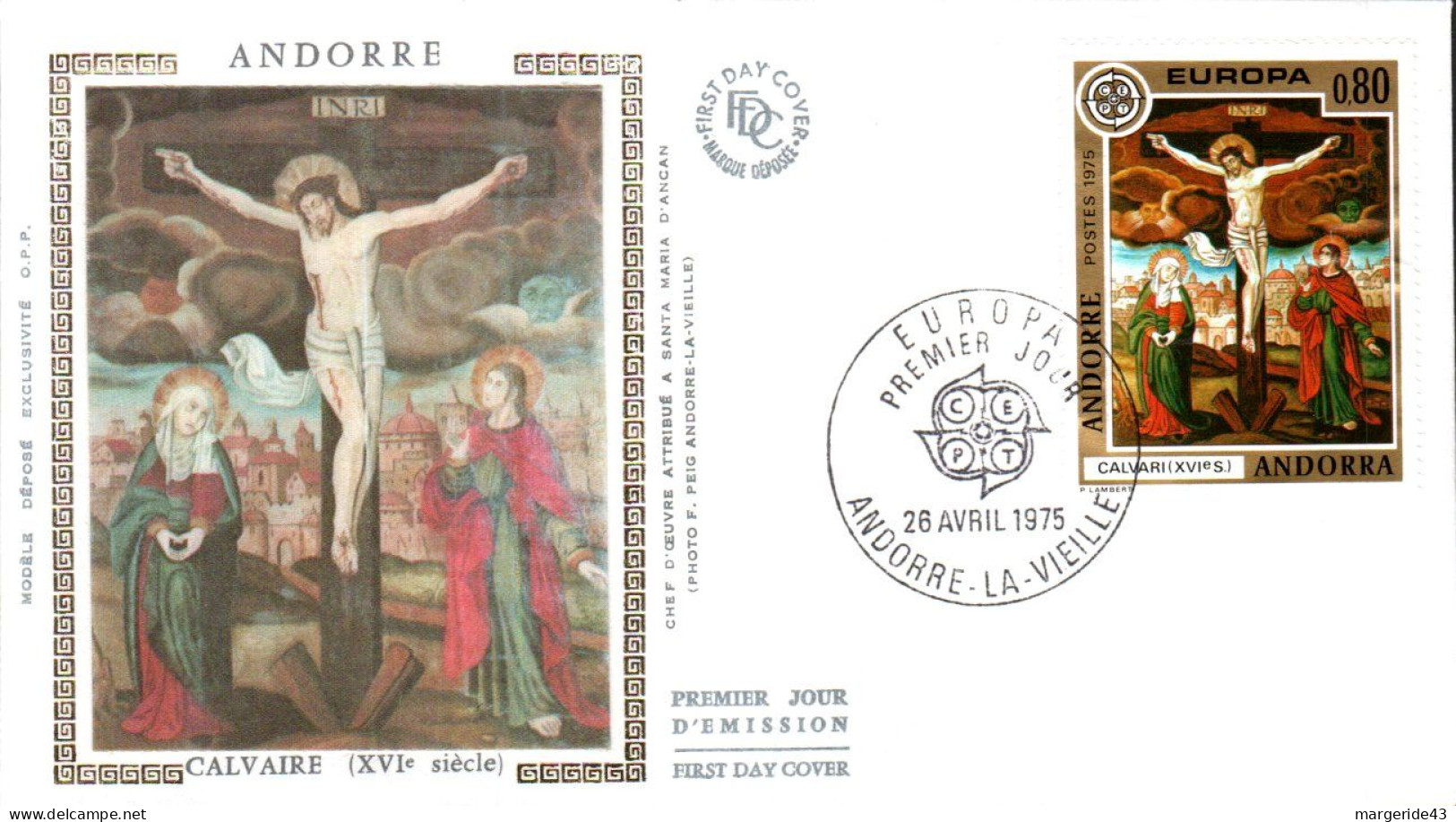 ANDORRE  LOT 38  FDC DIFFERENTS