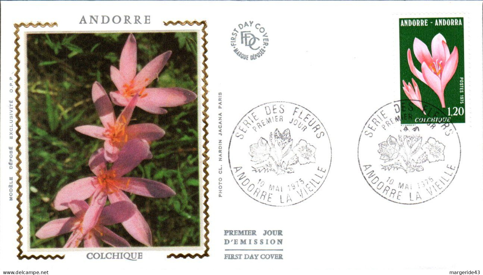 ANDORRE  LOT 38  FDC DIFFERENTS