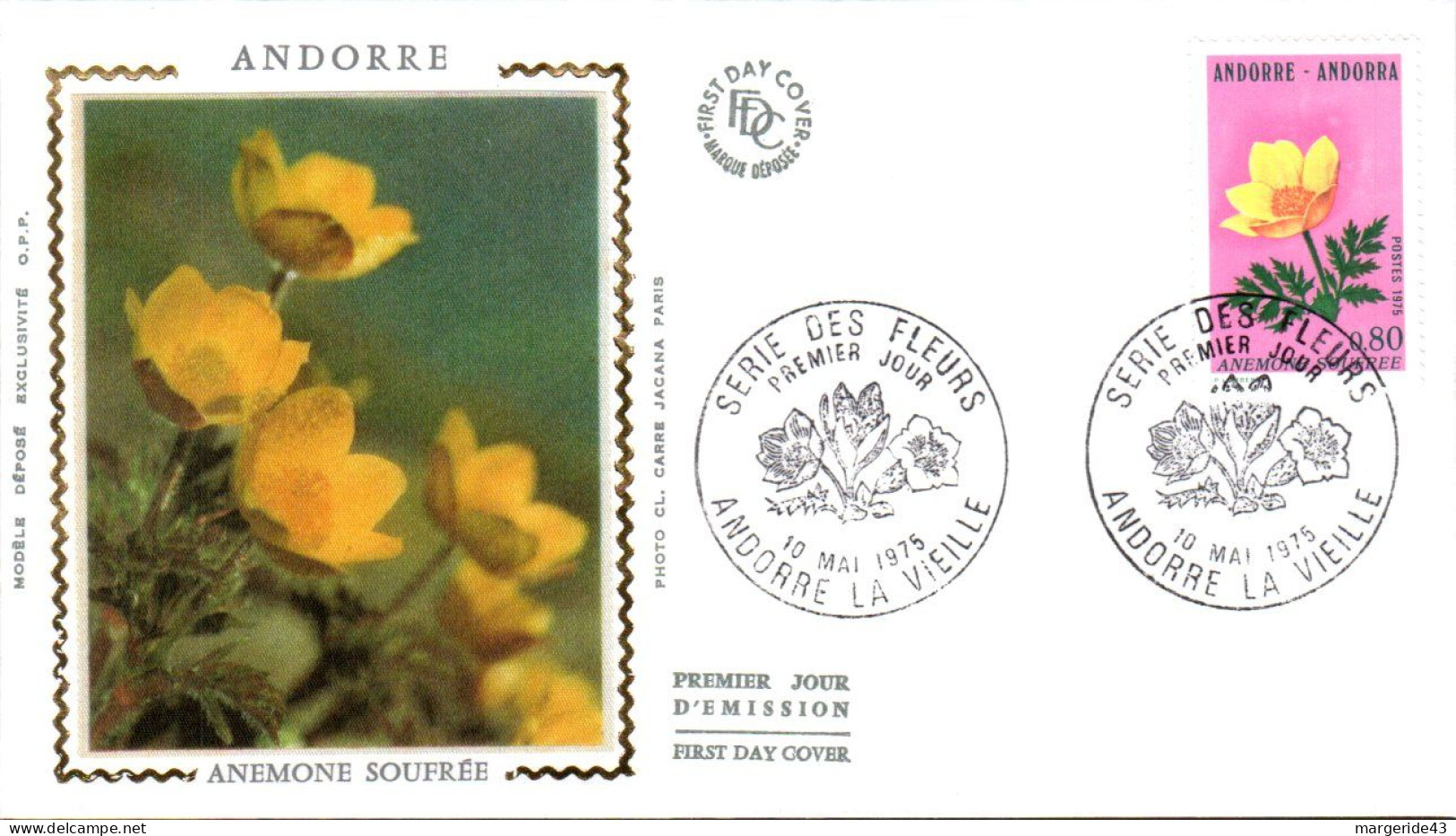 ANDORRE  LOT 38  FDC DIFFERENTS