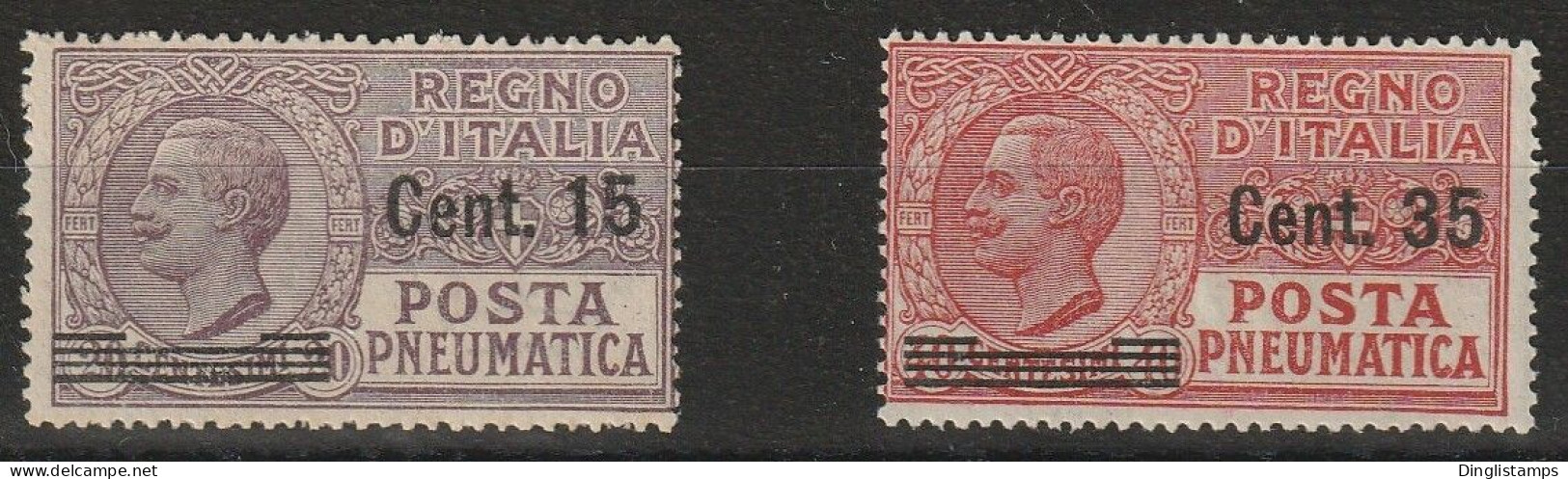 ITALY - 1927, Pneumatic Post - Neufs