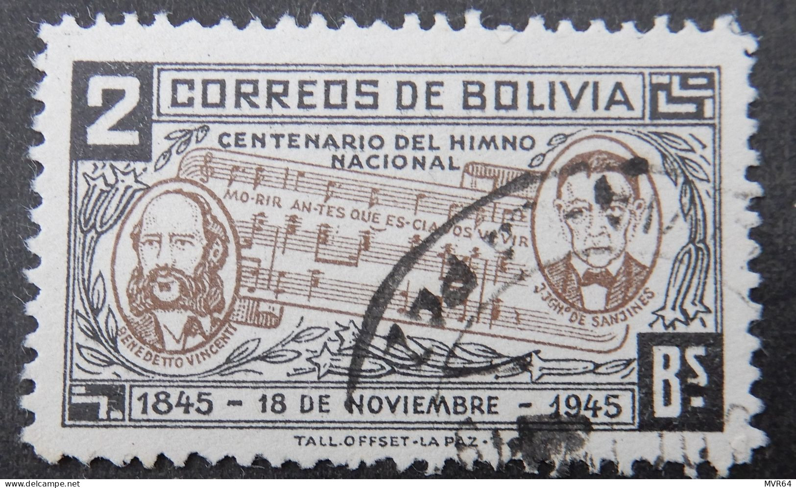 Bolivië Bolivia 1946 (1) The 100th Anniversary Of The National Anthem - Bolivia