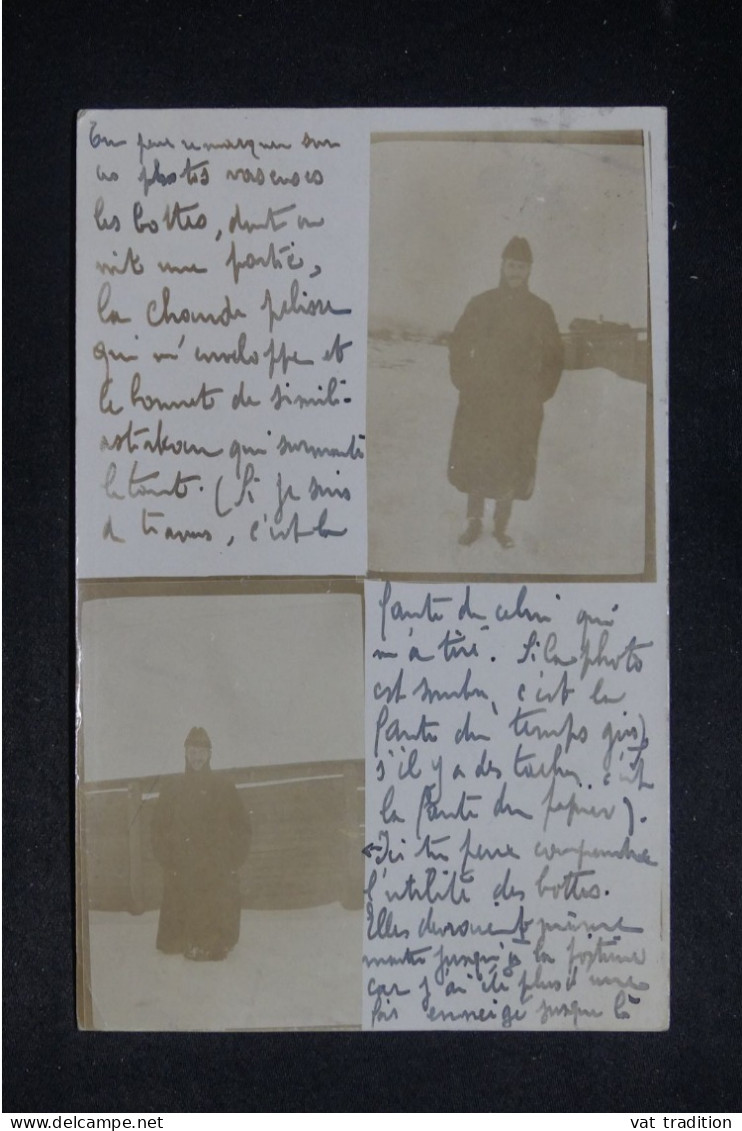RUSSIE  - CPA D'un Soldat (?) Avec Photos De Lui, De Petrograd Pour La France En 1916 Avec Contrôle Postal - L 151828 - Cartas & Documentos