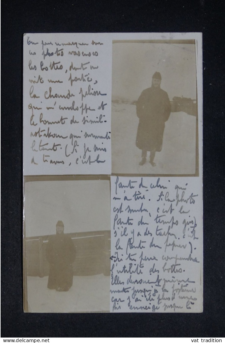 RUSSIE  - CPA D'un Soldat (?) Avec Photos De Lui, De Petrograd Pour La France En 1916 Avec Contrôle Postal - L 151828 - Lettres & Documents