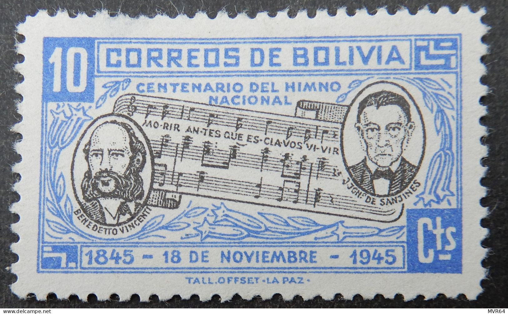 Bolivië Bolivia 1946 (3) The 100th Anniversary Of The National Anthem - Bolivia