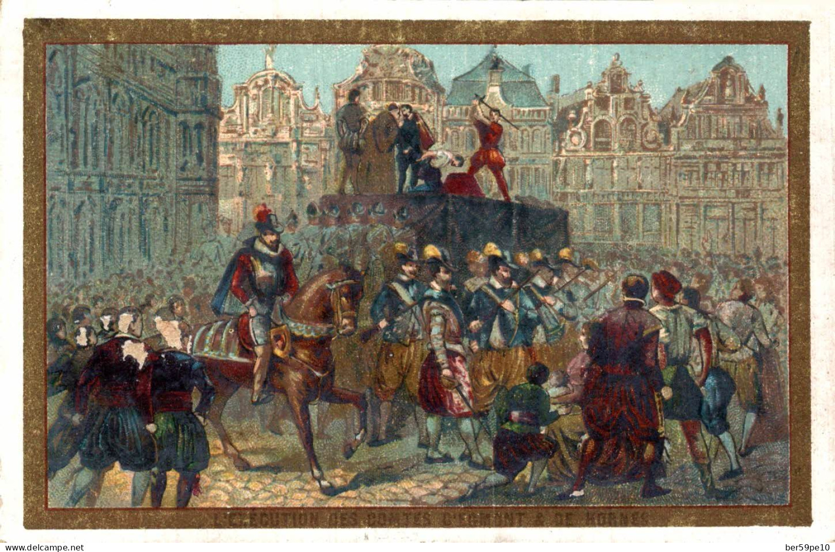 CHROMO AU BON MARCHE NOUVEAUTES A RAMBOUILLET L'EXECUTION DES COMTES D'EGMONT & HORNES - Au Bon Marché