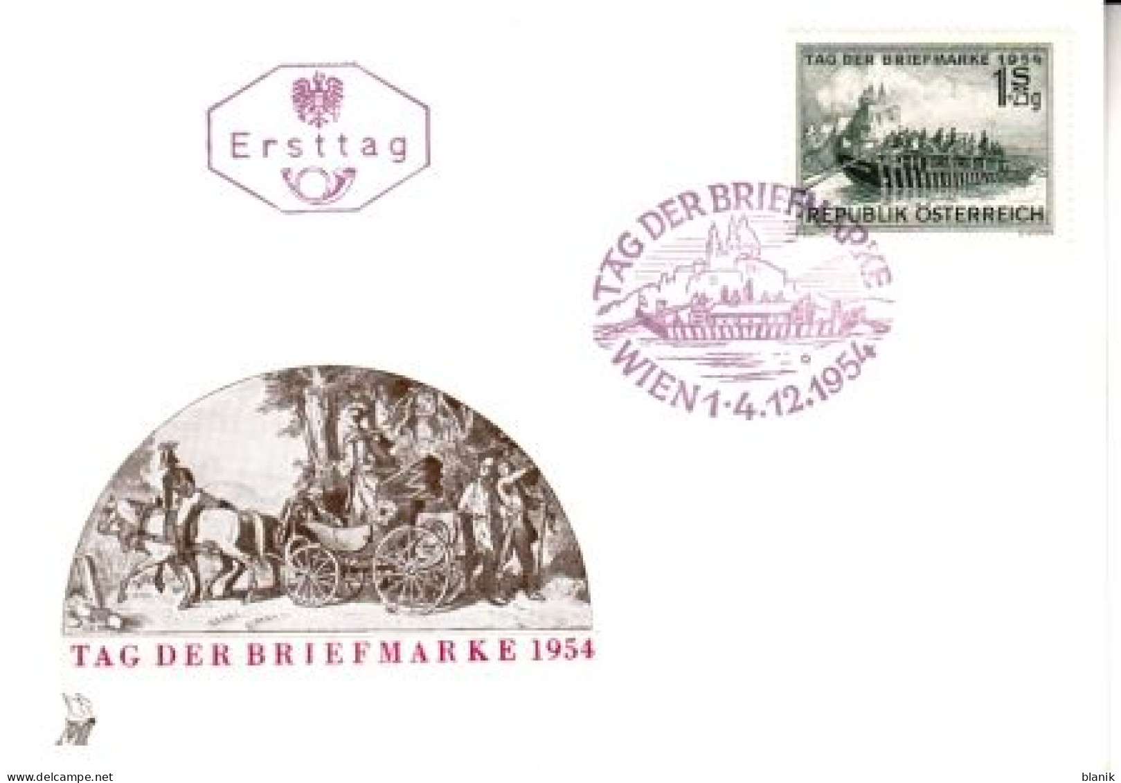 A - FDC 1010 ● - 1954 / Tag Der Briefmarke - FDC