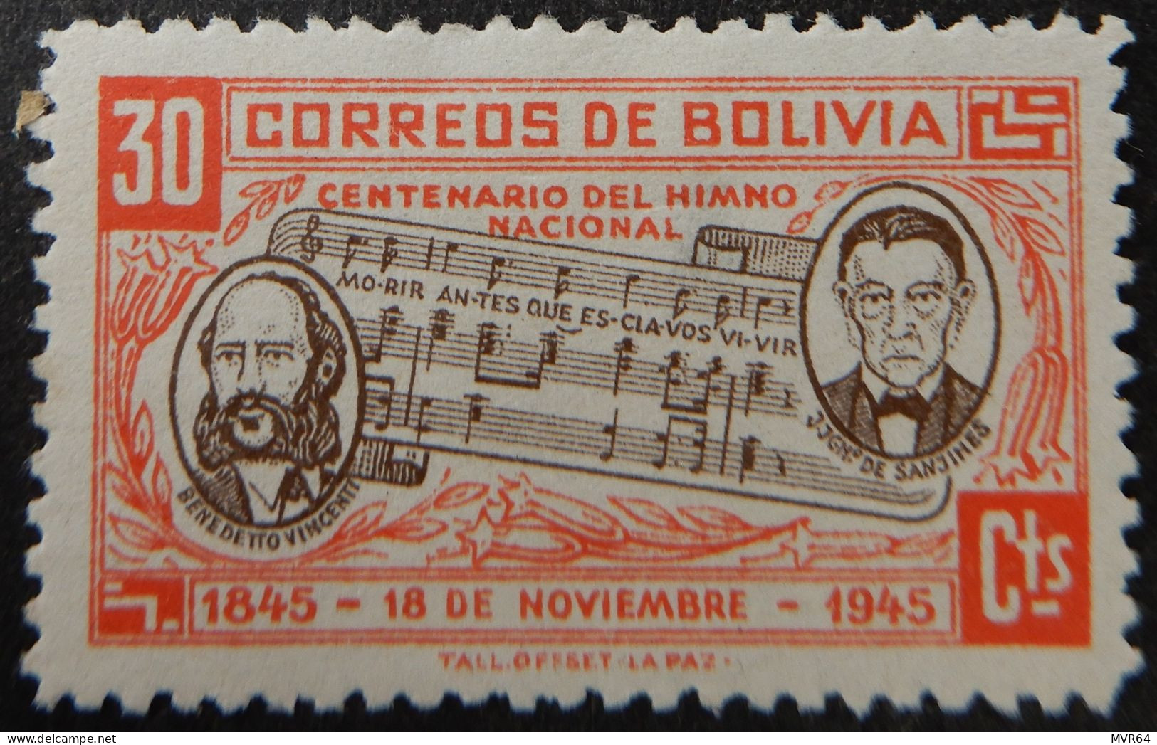 Bolivië Bolivia 1946 (4) The 100th Anniversary Of The National Anthem - Bolivie