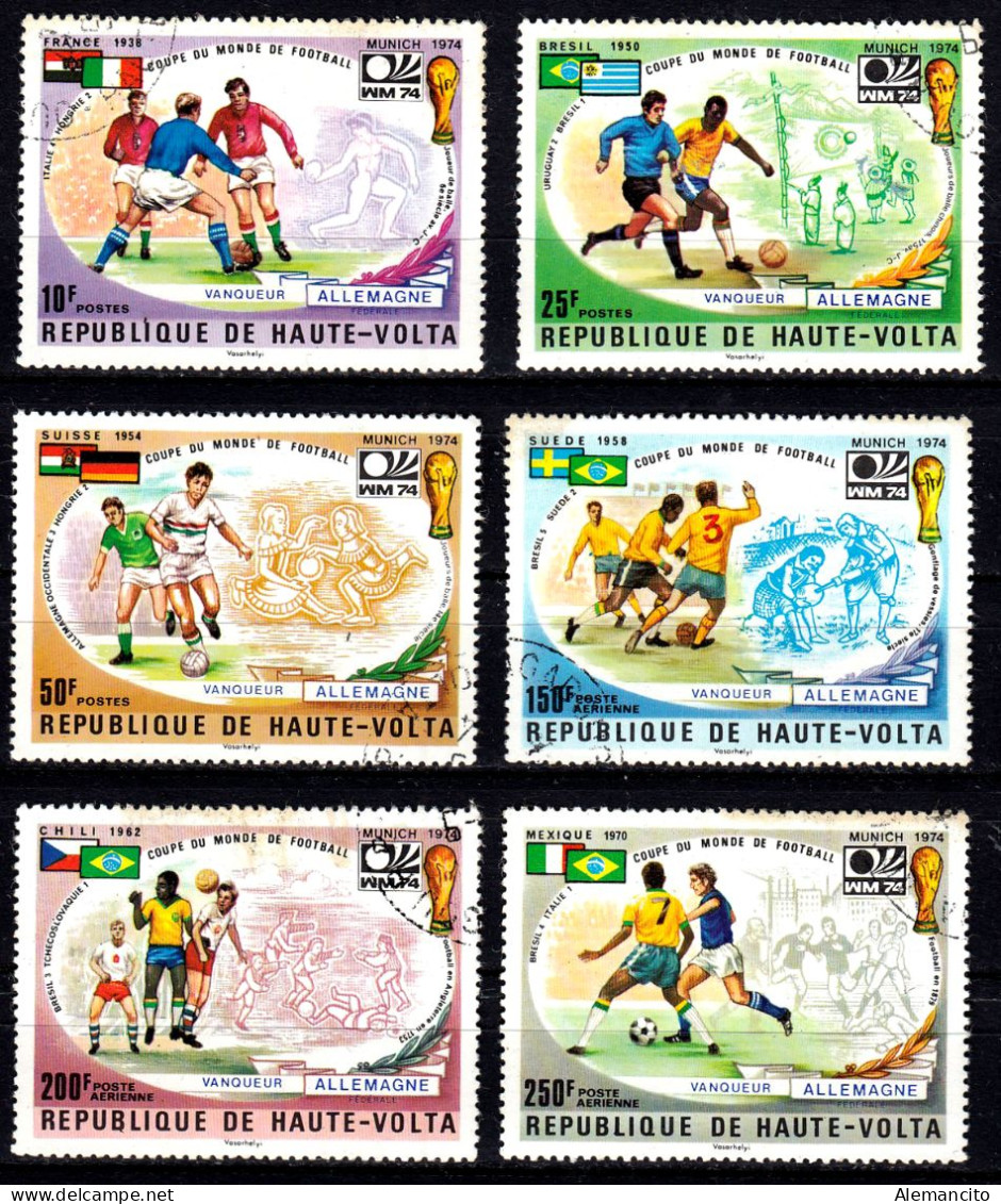 FRANCIA   ( COLONIAS ANTIGUAS ) HAUTE - VOLTA SELLOS POSTALES DEPORTE ALEMANIA 74 MUNDIAL DE FÚTBOL - Sin Clasificación