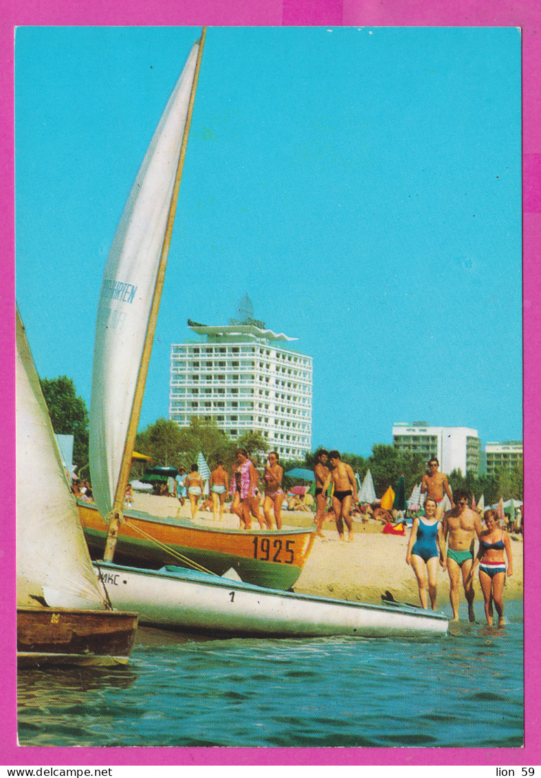 311069 / Bulgaria - Sunny Beach - Beautiful Women And Muscular Men, Sailboats, Boats Hotels 1987 PC Septemvri - Pin-Ups