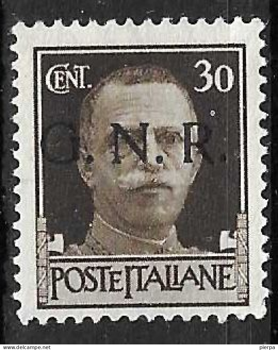 ITALIA R.S.I. - 1943 - IMPERIALE C. 30 SOPRASTAMPATO  G.N.R. - NUOVO MNH** (YVERT 6 - MICHEL 6 - SS 475) - Mint/hinged