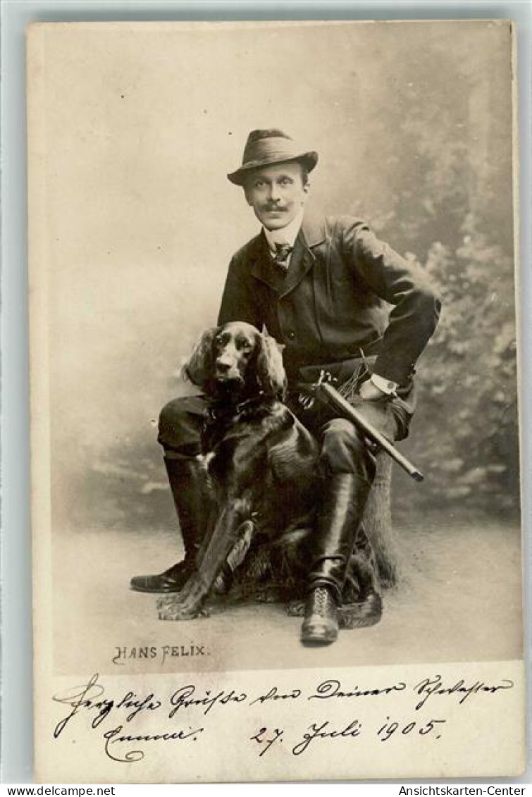 10677003 - Hans Felix Jaeger Jagdhund Gewehr - Chasse